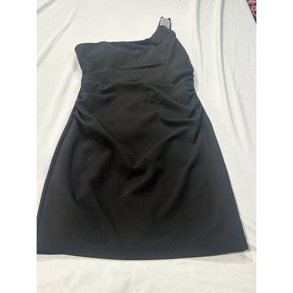 Emerald Sundae One Shoulder Rhinestone Little Black Dress Sz. M Date Night Party